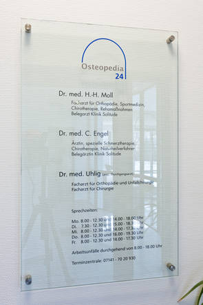 Zu diesen Zeiten bieten wir Ihnen einen Termin bei Ihrem Orthopäden in Ludwigsburg
